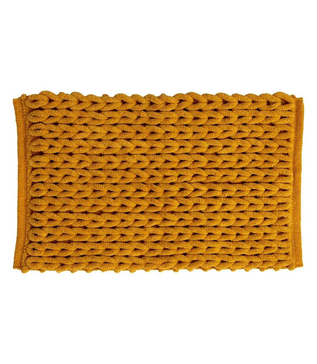 Tapis Salle de Bain Tissé Épais 50x75cm Moutarde-1