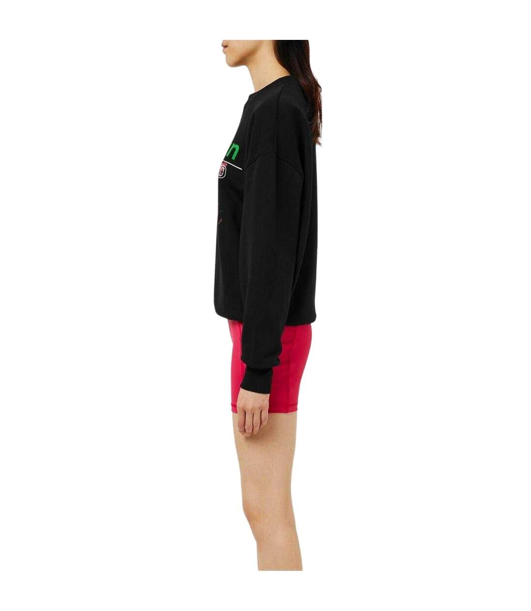 Sweat Motif/style Imprimé Graphique Femme Noir Imprimé Red Run-4
