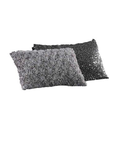 Limoges Floral Filled Cushion (Gray) (One Size) - UTAG3483
