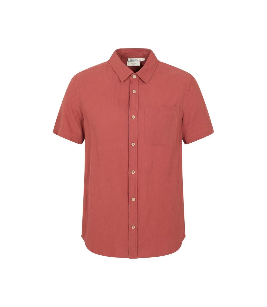 Chemise Manches Courtes Motif/style Texturé Palm Homme Rouge Pastel Mountain Warehouse-1
