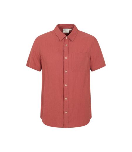Chemise Manches Courtes Motif/style Texturé Palm Homme Rouge Pastel Mountain Warehouse