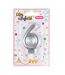 Bougie d'Anniversaire Chiffre 6 7cm Argent-2