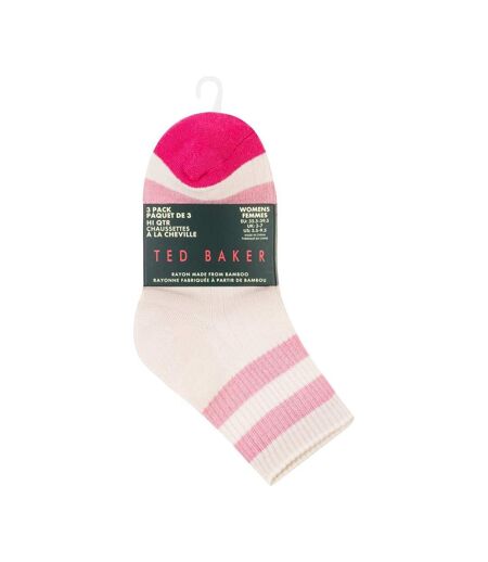 Socquettes Femme Rose Blanc Vert Pastel Ted Baker