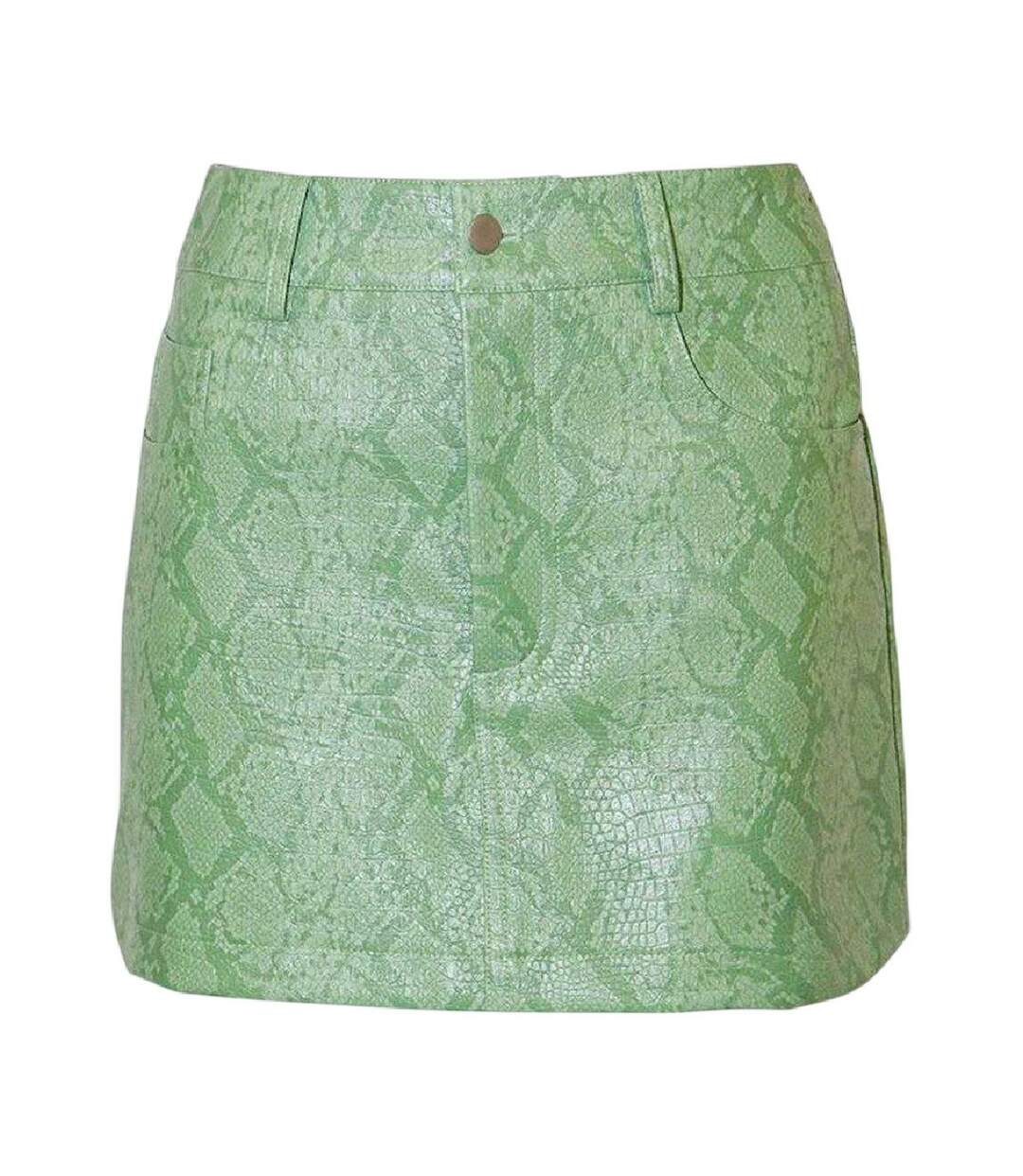 Mini Jupe Motif/style Imprimé Serpent Femme Vert AmyLynn-2