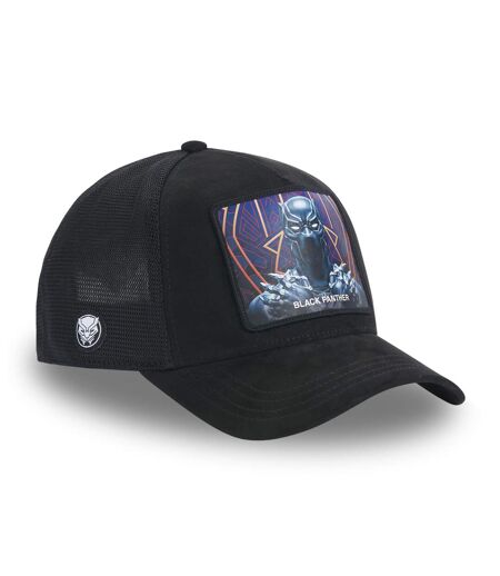 Casquette homme trucker en suedine finitions premium Marvel Panther Capslab