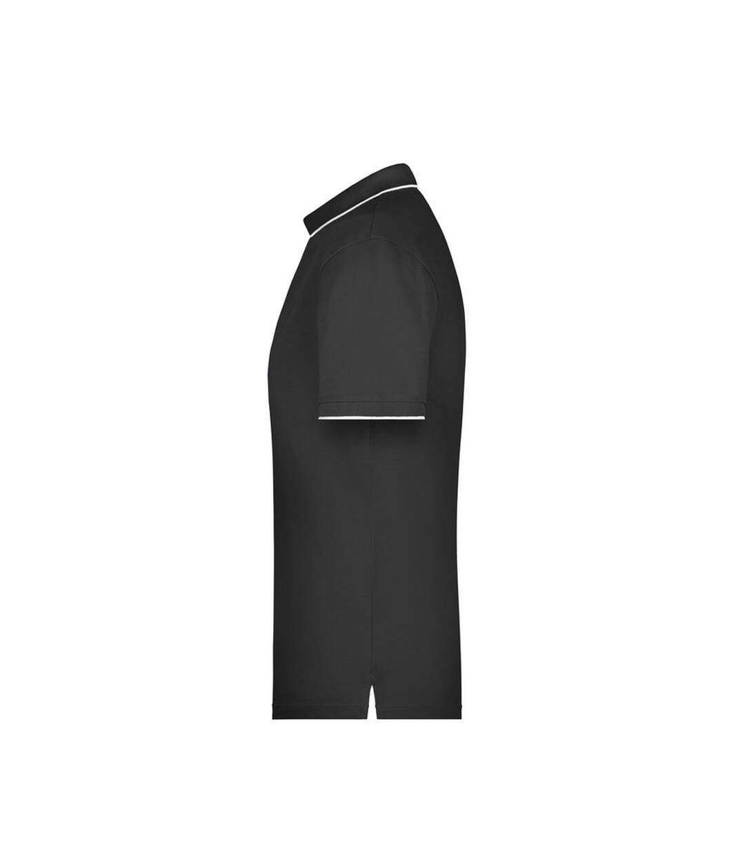Polo Motif/style Rayures Contrastées Homme Noir Argenté James And Nicholson-4