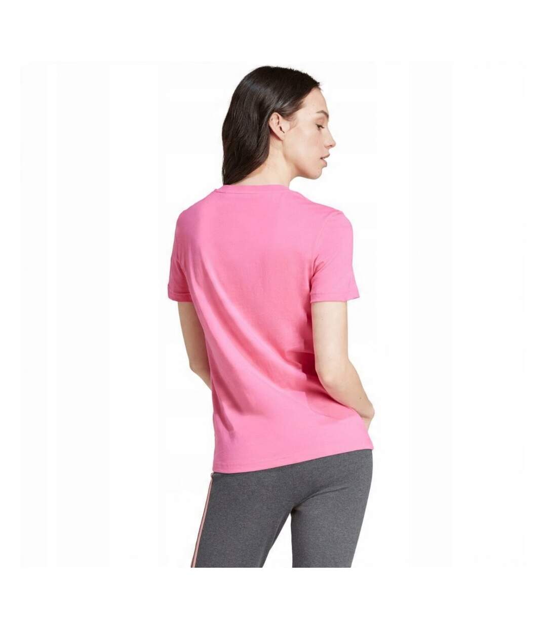 T-shirt Détente Style Logo Essentials Femme Rose Adidas-3