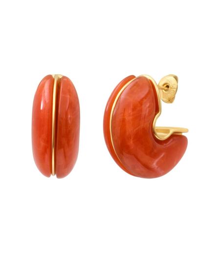 Boucles d'oreilles orange/rouge femme clio blue livia