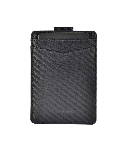 Ribbed Leather Card Holder One Size Black Firetrap