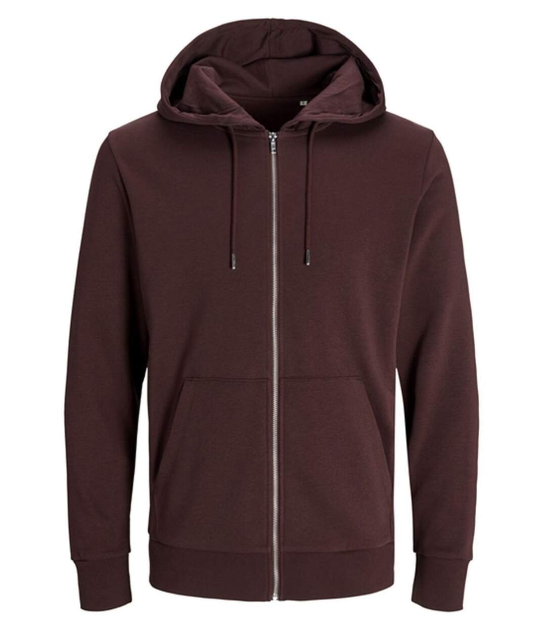 Sweat zippé à capuche - JACK&JONES - Unisexe - JJ3907 - rouge vin port royal-1