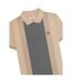 Polo Motif/style Panneau Contrasté Homme Beige Gris Lambretta-4