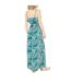 Robe Longue Motif/style Tropical Femme Vert Mela London-3