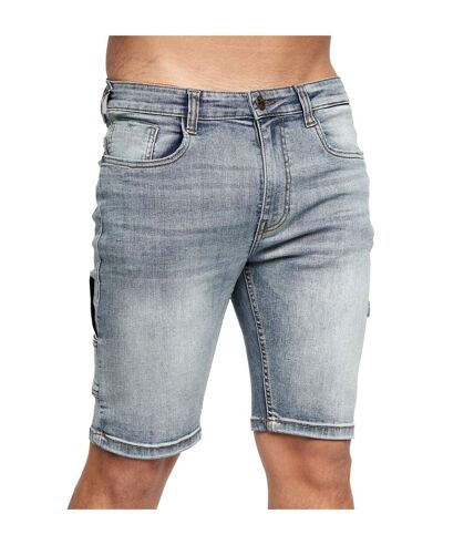 Short carpenter homme bleu délavé Crosshatch