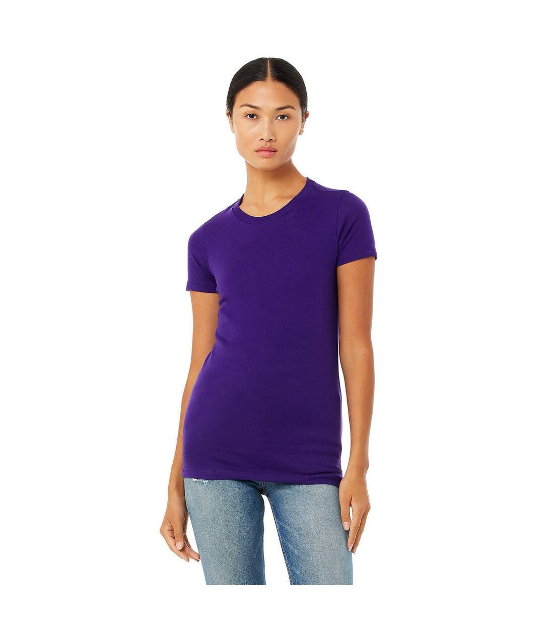 Womens/ladies the favourite t-shirt team purple Bella + Canvas