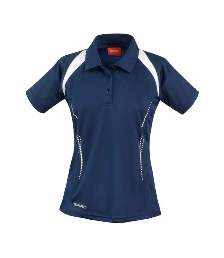 Polo team spirit femme bleu marine / blanc Spiro