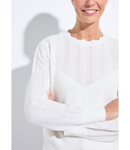 Pull doux col rond manches longues blousantes
