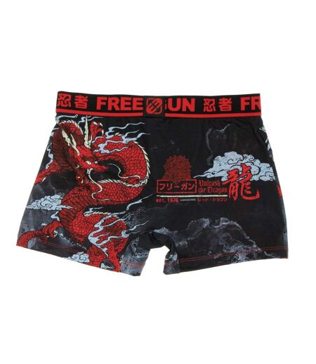 Boxer noir/rouge homme freegun dragon - l