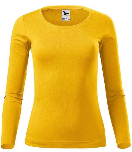 T-shirt manches longues - Femme - MF169 - jaune