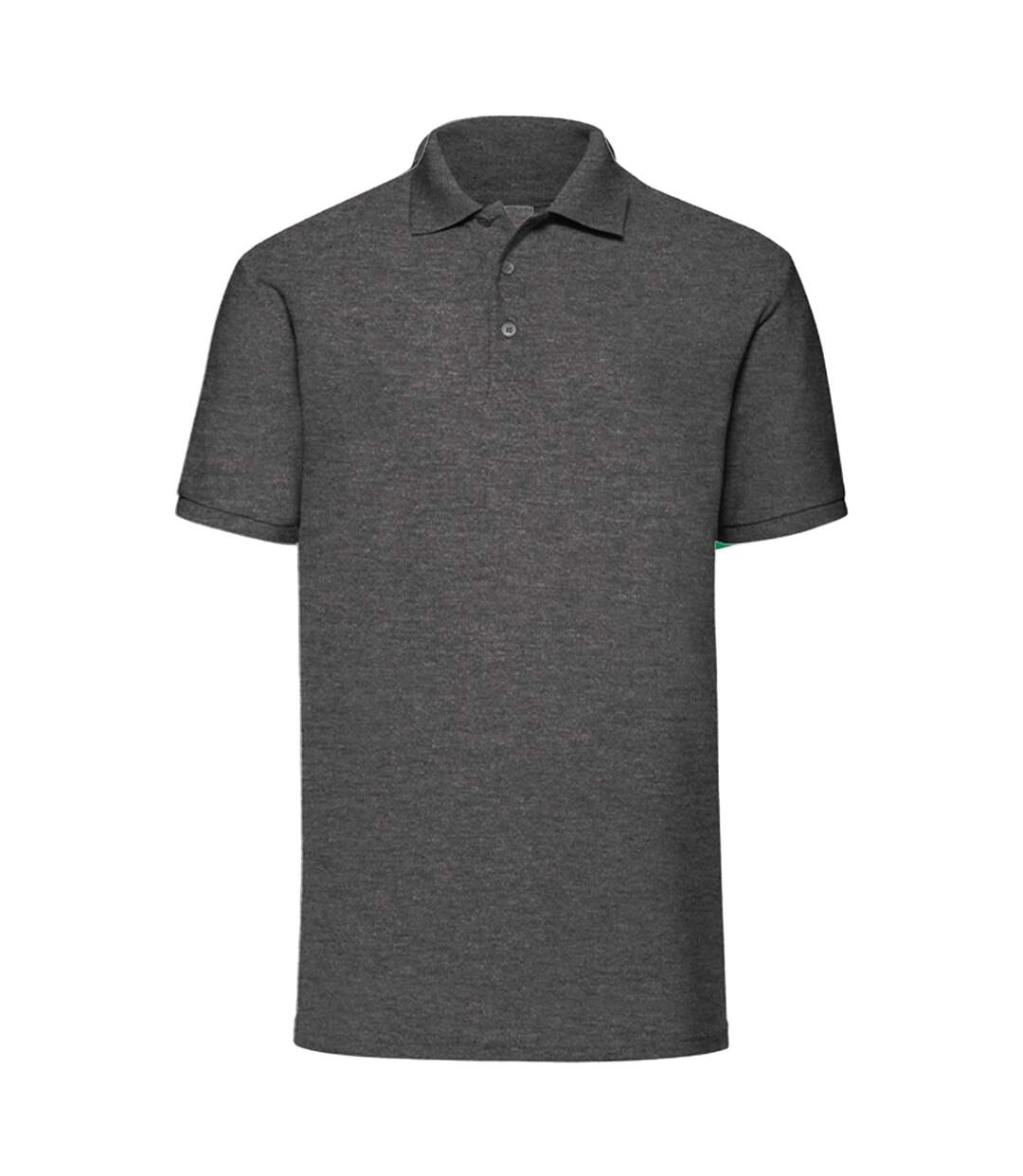 Polo 65/35 Homme Gris Foncé Chiné Fruit Of The Loom-1