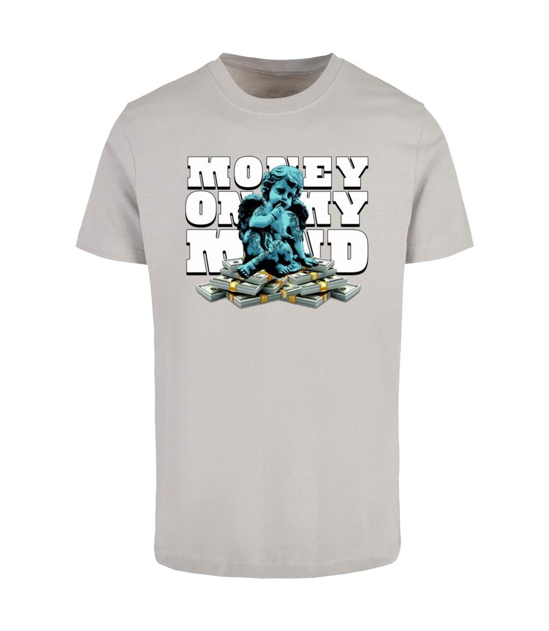 T-shirt Homme Money On My Mind L'argent En Tête Asphalte Léger Mister Tee-1