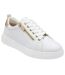 Baskets Motif/style Zippé Alessia Femme Blanc Lotus Shoes-4