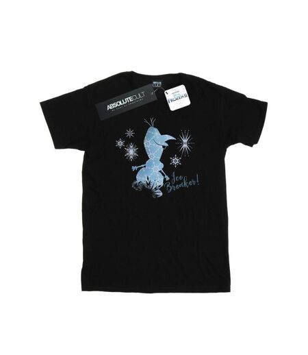 Disney Womens/Ladies Frozen 2 Olaf Ice Breaker Cotton Boyfriend T-Shirt (Noir) - UTBI48115