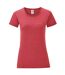 Fruit of the Loom Womens/Ladies Iconic Heather T-Shirt (Red) - UTRW9536