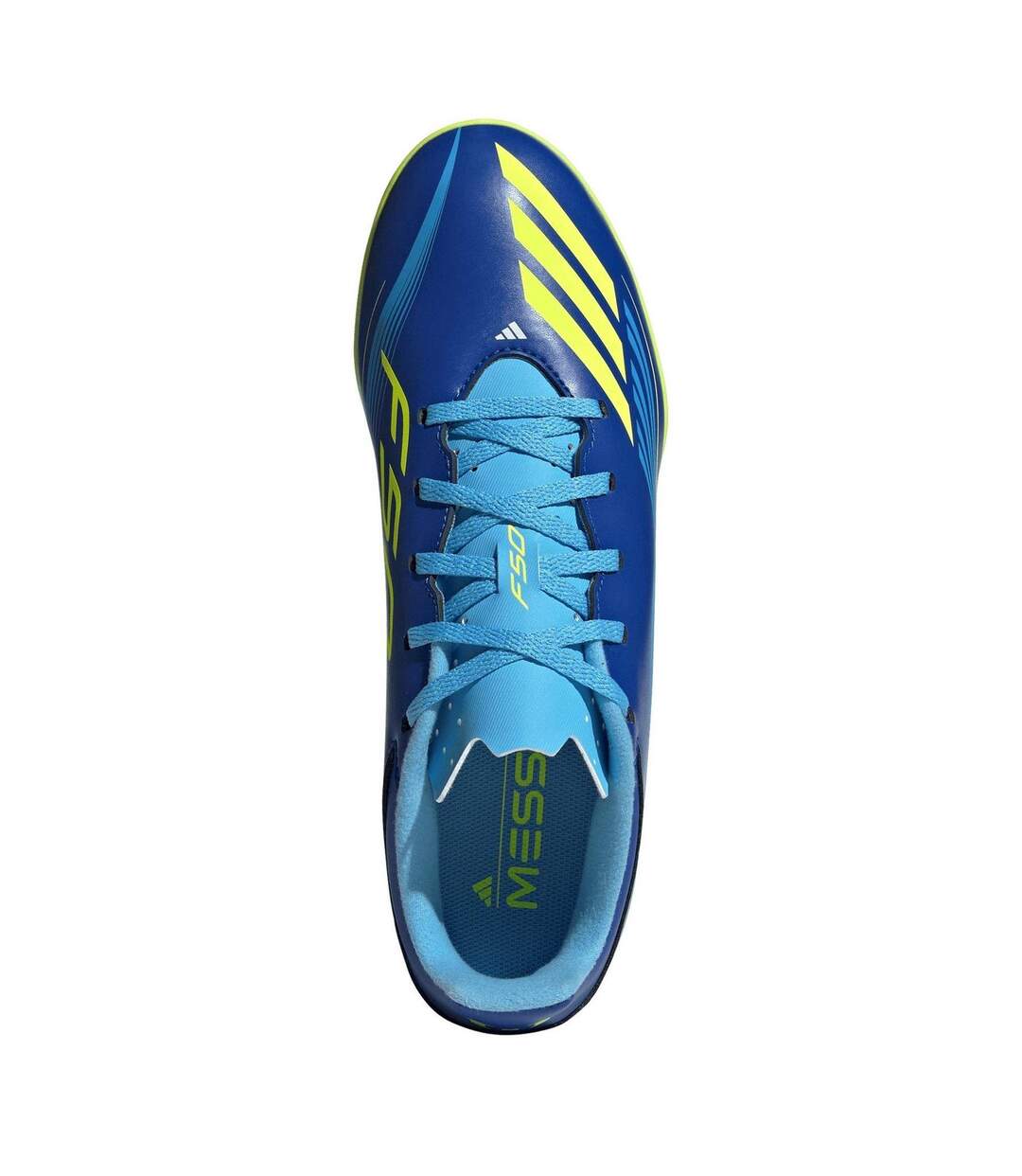 Mens F50 League 3 Stripes Football Boots Blue Yellow Adidas-4