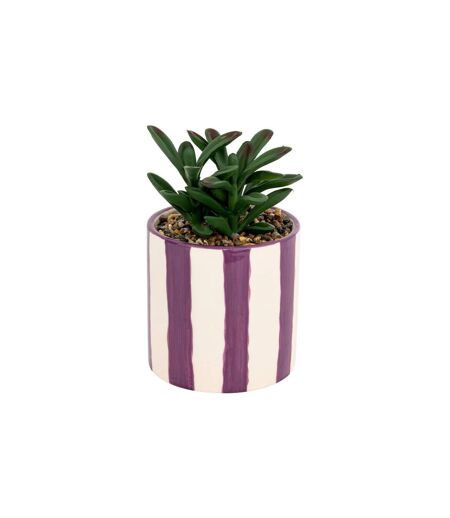 Plante Grasse Artificielle Deep Purple 16cm Violet