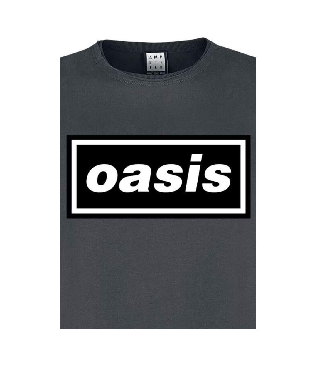Mens Logo Oasis T-shirt Charcoal Amplified-4