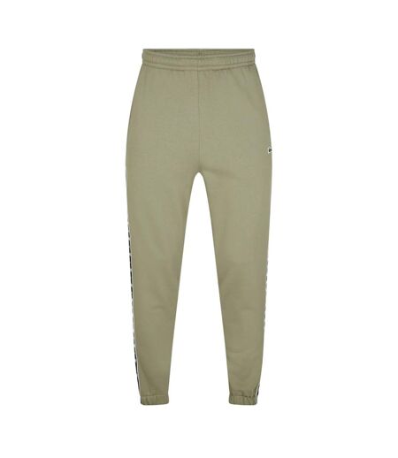 Mens Side Stripe Slim Sweatpants Khaki Green Lacoste
