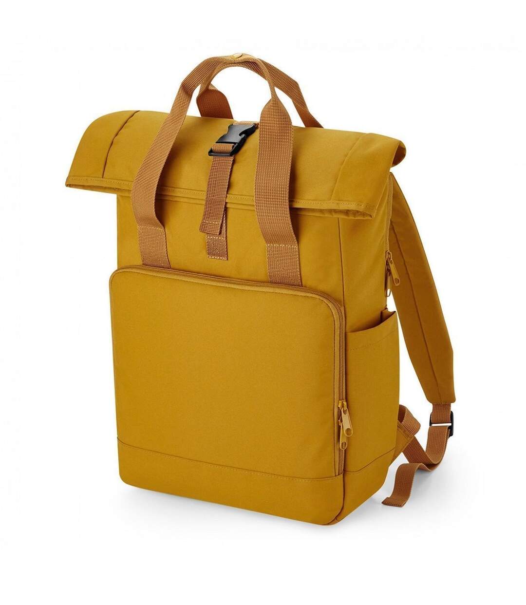 Sac à dos recyclé rolltop et poignées - BG118L - jaune moutarde