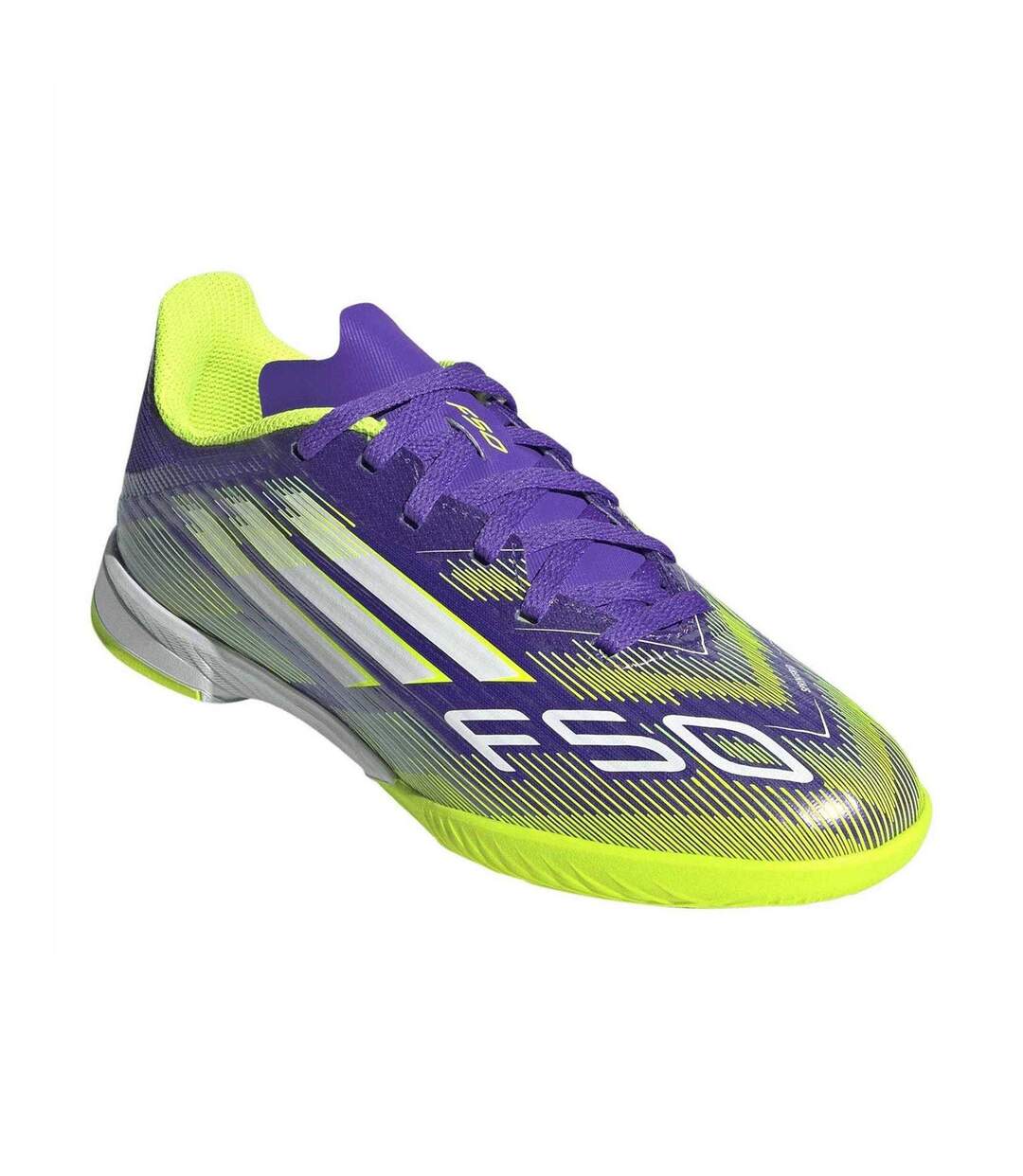 Womens/ladies F50 3 Stripes Indoor Football Trainers Purple Rush Adidas-4