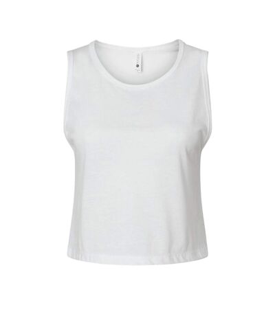 Next Level Apparel Womens/Ladies Cropped Tank Top (White)