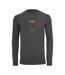 Mens Rose Crew Neck Sweatshirt Charcoal Lost Youth-1