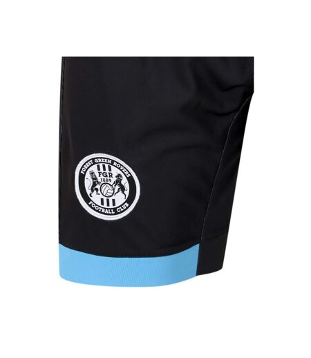 Umbro Mens 23/24 Forest Green Rovers FC Third Shorts (Black/Sky Blue/White)