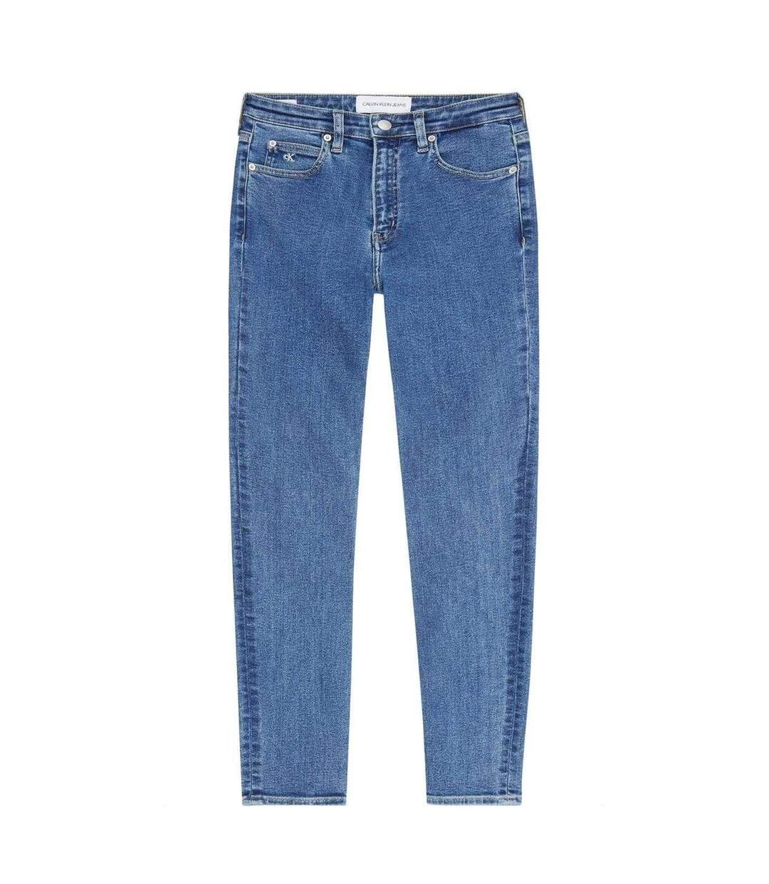 Womens/ladies High Rise Skinny Jeans Mid Blue Calvin Klein-2
