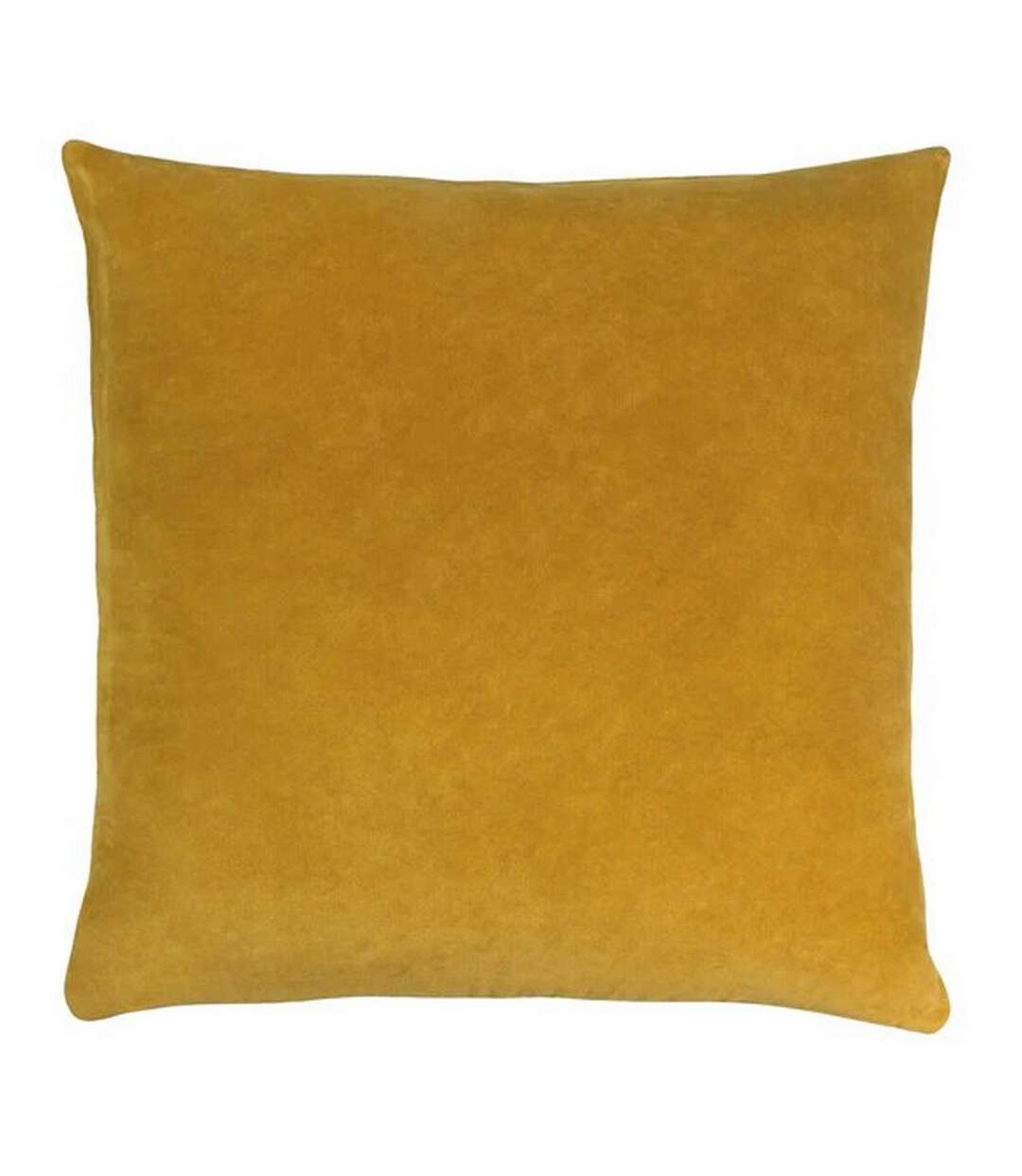 Solo velvet square cushion cover one size ochre yellow Furn