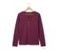MAYFLOWER NINON4 : Tee-shirt manches longues prune en coton flammé avec patte boutonnée-2