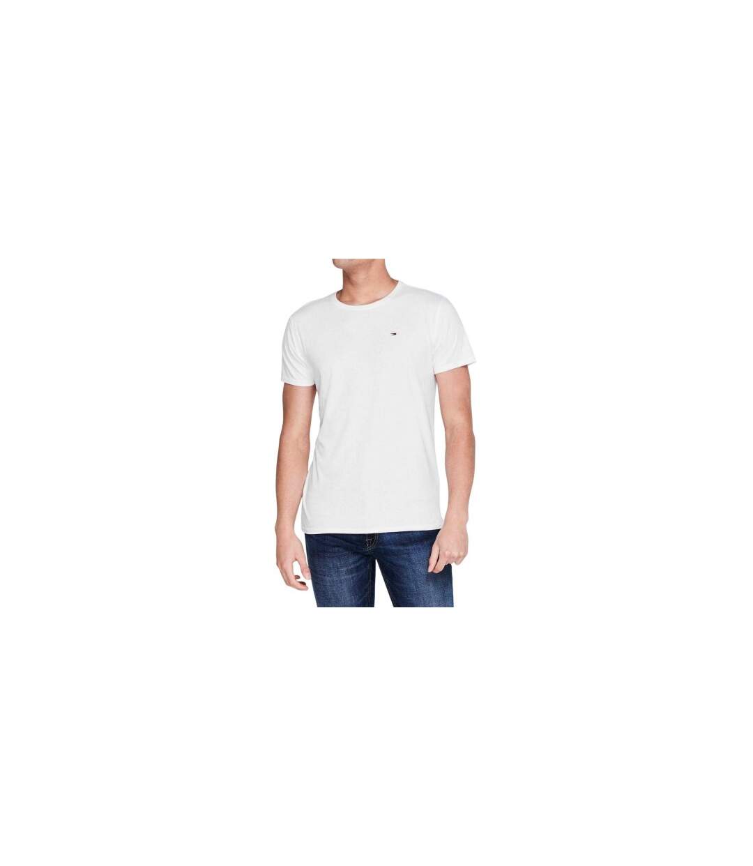 T-shirt Motif/style Logo Brodé Homme Blanc Tommy Jeans-1