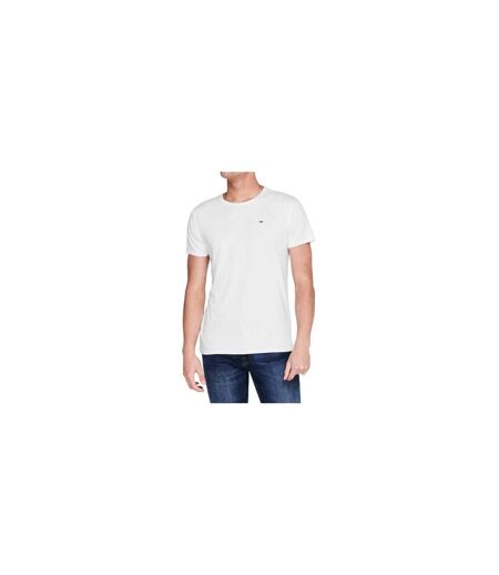 T-shirt Motif/style Logo Brodé Homme Blanc Tommy Jeans