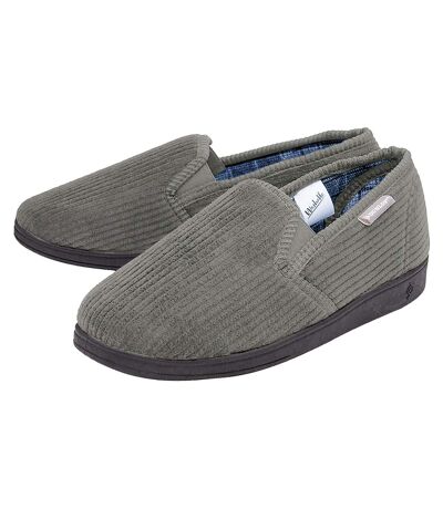 Pantoufles doublées tartan pour hommes avec mousse à mémoire de forme