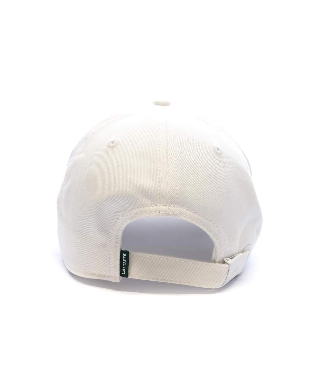 Casquette blanche mixte lacoste monochrome cotton twill - taille unique-3