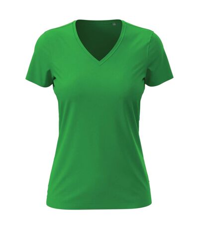 Womens/ladies Classic V Neck Tee Kelly Green Stedman