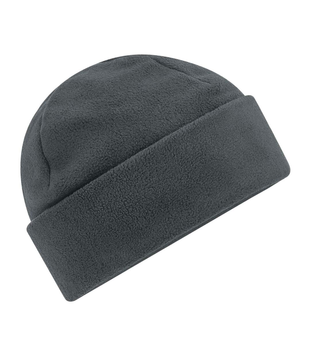 Unisex adult cuffed fleece beanie steel grey Beechfield-1