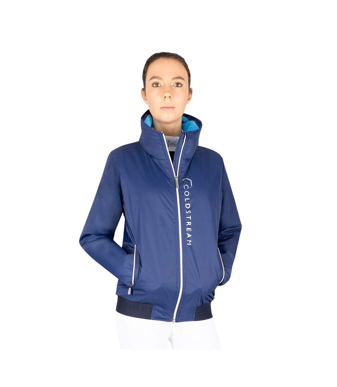 Womens/ladies lanton blouson jacket navy Coldstream-1