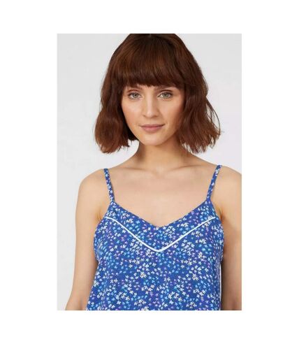 Debenhams Womens/Ladies Meadow Viscose Pajama Top (Bright Blue) - UTDH5630