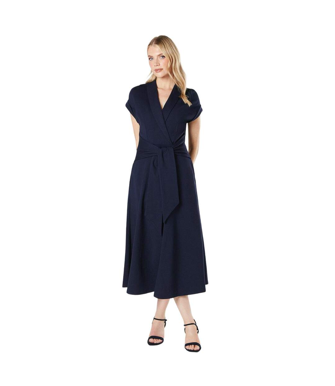 Robe mi-longue femme bleu marine Principles