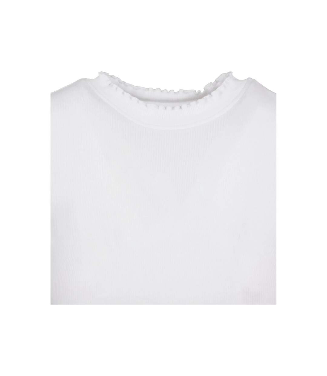 T-shirt Court Motif/style Côtelé Femme Blanc Urban Classics-4