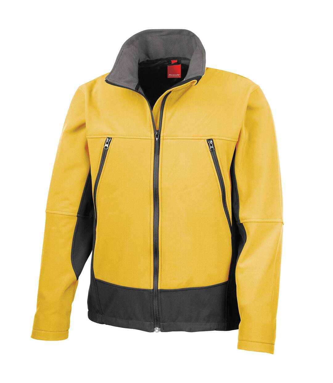 Unisex adult activity soft shell jacket sports yellow/black Result-1